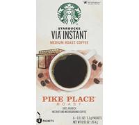 Starbucks Via Instant Coffee Pike Place Roast, (Pack of 4)