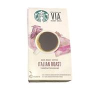 Starbucks Via Italian Road Ready Brew Instant Coffee, 12 Sachets, Dark Instant Microground Coffee