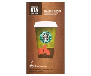 Starbucks VIA Italian Roast Coffee 7 Sachets (Pack of 12, Total 84 Sachets)