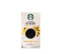 STARBUCKS VIA VERANDA BLEND MIX INSTANT COFFEE CAFFEINE PACKETS IN BOX 1.4 OZ - 0762111953321