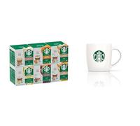 STARBUCKS White Coffee Cup Variety Pack by NESCAFÉ Dolce Gusto, Coffee Capsules 6 x 12 (72 Capsules) + Gift mug included