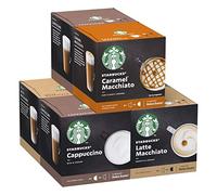 STARBUCKS Nescafe Dolce Gusto Variety Pack White Cup Coffee Pods, 12 Capsules (Pack of 6 - Total 72 Capsules, 72 Servings)
