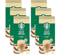 Starbucks White Mocha x5 Premium Instant Coffee Sachets - Pack of 6 (Total 30 Sachets) Rich White Chocolate Taste