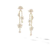 Starburst Cascade Drop Earrings in 18ct Yellow Gold with Diamonds, 61.6mm