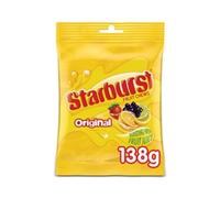 Starburst Chewy Sweets Fruit Flavour Pouch Bag 138g (Pack of 12)