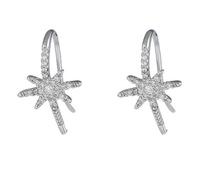 Starburst Earrings for Women Minimalist Zircon Star Studs Dainty Eight-Point Star Jewelry Everyday Gift for Her