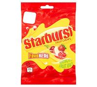 Starburst Fave Reds Fruit Chews Sweets Treat Bag - Pack of 12 x 141G