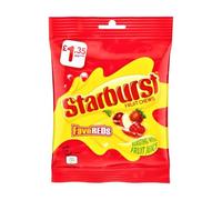 Starburst Fave Reds Vegan Chewy Sweets Fruit Flavoured Treat Bag £1.25 PMP 127g