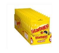 Starburst Chewy Sweets Fruit Flavour Pouch Bag 138g (Pack of 12)
