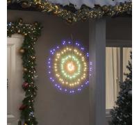 Starburst Light Warm White Multicolour 17cm Copper 140 LED IP44 8 Effects Timer