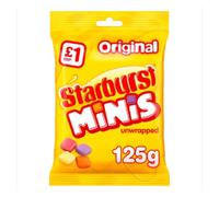 Starburst Minis Original Sweets Treat Bag 125g x Case of 12