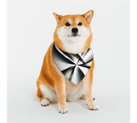 Starburst Monochrome Print Stylish Pet Bandana for Dogs and Cats, Spring and Summer Dog Clothes for Daily Wear