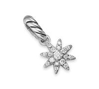 Starburst Petite Full Pave Enhancer In Sterling Silver With Diamonds, 8mm