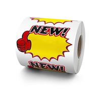 Starburst Sign Price Tags Stickers 4 x 3 Inches Self-Adhesive Blank Sale Sticker Writable Removable Waterproof Labels for Business Retail Store Garage 500 PCS