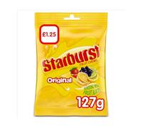 Starburst Vegan Chewy Sweets Fruit Flavoured Pouch Bag £1.25 PMP 127g