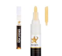 Starbuys Grout Pen - 1 Pack White Grout Reviver Pen - Waterproof Mould Resistant - Easy Apply Tile Joint Restorer - Kitchen Bathroom Tile Repair - Non Toxic Odour Free
