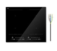 Starcharts 4-Zone Induction Hob, Built-in 4 Burners, Flex Zone + Boost, Slider Touch, Pause, 14 Power Levels, Child Lock, 99-Min Timer, Always-on, Secondary Menu, ECO Mode, Easy-Clean ILVA Glass