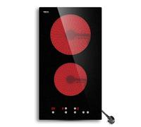 STARCHARTS Built-in 2 Ring Ceramic Hob, Plug in Electric Hob with 9 Power Levels, Child Lock, Residual Heat Indicator, 2 Ring Electric Hob with 2900W, 220-240V