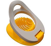 Starchef Stainless Steel Preserved Egg Ham Banana Cutter Slicer, Slice Boiled Eggs Preserved Eggs Hams Bananas Effectively（Yellow）