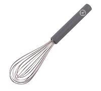 Starchef Stainless Steel Whisk Egg Beater Silicone Anti-Slip Handle Soft Grip（10.5Inch/Grey）