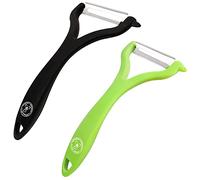 Starchef Y-Shape Peeler Slicer,Vegetable Fruit Peeler Slicer,One-Piece Design,Black/Green