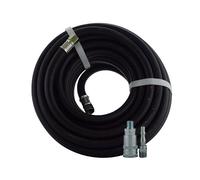 Starchem 1/4" ¼inch BSP Air Line Hose 10m Long x 8mm thick Bore Rubber Compressor Airline + PCL Connectors Quick Release Tough, synthetic rubber tube excellent strength + flexibility Reinforced