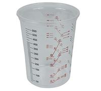 Starchem Plastic Polypropylene Paint Mixing Cups 600cc - Pack 50 - Inside Cup Flat for Easy Stirring - Accurate Metric Measurements