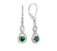 Starchenie Infinity Dangle Drop Earrings Sterling Silver Lever Earrings Birthstone Earrings Twisted Jewelry for Women