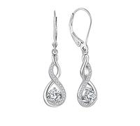 Starchenie Infinity Dangle Drop Earrings Sterling Silver Lever Earrings Birthstone Earrings Twisted Jewelry for Women