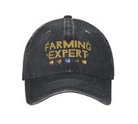 Stardew Valley Farming Expert Baseball Caps Unisex Distressed Washed Snapback Cap Cute Chicken Outdoor Workouts Adjustable Hats Cotton，for All Seasons