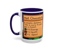 Stardew Valley Game Hot Chocolate Mug Drink Two Tone Coffee Cup, Gift for Video Game Lover Farm Adventure Gaming For Family Friends