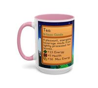 Stardew Valley Game Tea Mug Drink Two Tone Coffee Cup, Gift for Video Game Lover Farm Adventure Gaming For Family Friends