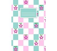 Stardew Valley Inspired Stardrop Themed Lined Notebook Gift: Fan Made Pink Blue Stardrop Checkerboard Fillable Lined Notebook with Name Box for Fans of Stardew Valley - Unofficial Merch