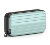 stardis Cosmetic Bag Hard Shell Toiletry Bag Hard Case Women Men Toiletry Bag in Suitcase Shape Flight Beauty Case Waterproof Mini Suitcase Look Wash Bag for Women, Men, Children, Mint