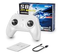 STARDRONE S8 RC Flight Simulator Controller - 8-Channel FPV Drone Controller for DJI Virtual Flight/Uncrashed/Liftoff, Gift for Kids & New Pilots - Mode 2 (White)