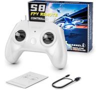 STARDRONE S8 RC Flight Simulator Controller - 8-Channel FPV Drone Controller for DJI Virtual Flight/Uncrashed/Liftoff, Gift for Kids & New Pilots - Mode 2 (White)