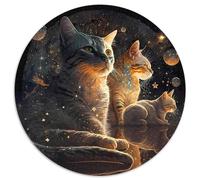 Stardust Cat Herd Jigsaw 1000 Piece Round Puzzle Planetary Orbit Puzzle Game For Adults 1000pcs (67.5x67.5cm)