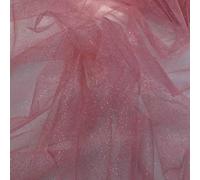 Stardust Glitter Tulle Fabric Soft Dress Net Sheer Costume Sparkle Party Rose