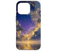 Stardust Magical Sunset Enchanted Blue Twilight Sky Crescent Case for iPhone 16 Pro