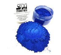Stardust Micas Pigment Powder Cosmetic Grade Colorant for Makeup, Soap Making, Epoxy Resin, DIY Crafting Projects, Bright True Colors Stable Mica Batch Consistency (36 Gram Jar, Blue Ice)