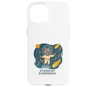 Stardust Symphony Cosmic Conductor Cat Case for iPhone 15