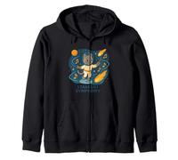 Stardust Symphony Cosmic Conductor Cat Zip Hoodie