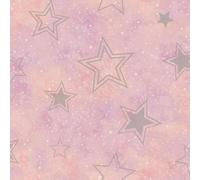 Holden Decor Stardust Pink / Silver Children's Wallpaper, Pink