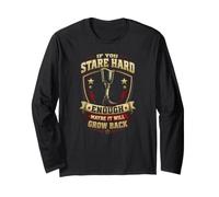 Stare Hard Enough Maybe It Will Grow Back Leg Amputee Long Sleeve T-Shirt