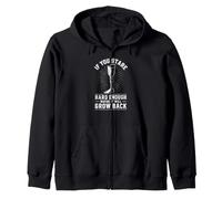 Stare Hard Enough Maybe It Will Grow Back Leg Amputee Zip Hoodie