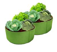 Stareal 2-Pack 30 Gallon Large Grow Bag, Heavy Duty Fabric Round Raised Garden Bed Planter Pots for Planting Herb Flower Vegetable Potato Plants, 70cm(D) x 30cm(H), Green