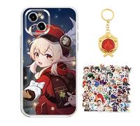 Staremeplz Compatible with iPhone 6s Case Genshin Impact Klee Anime Game Design [With Vision Keychain and 50pcs Stickers] Cartoon Transparent Soft Silicona Case for iPhone 6s
