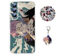 Staremeplz Compatible with Samsung Galaxy A16 5G Case Satoru Gojo/Itadori Yuji Anime Game Design [With Vision Keychain and 50pcs Stickers] Cartoon Transparent Soft Silicona Case for Samsung A16 5G