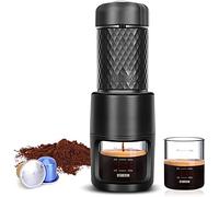 STARESSO CLASSIC Portable Espresso Maker, 2 in1 Travel Coffee Maker,Compatible Capsules and Ground Coffee,Manual Espresso Machine,Hand Press Coffee Maker for Kitchen Travel,Camping,Hiking