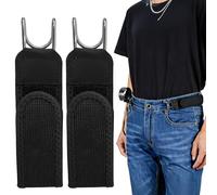 starfa lab 2 Pcs No Buckle Belts for Men, Metal Hook Buckleless Invisible Stretch Waist Belt, Adjustable Unisex Side Waist Strap for Jeans, Casual and Business Wear